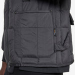 Work W-Zip Ribbed Neck Down Jacket Black