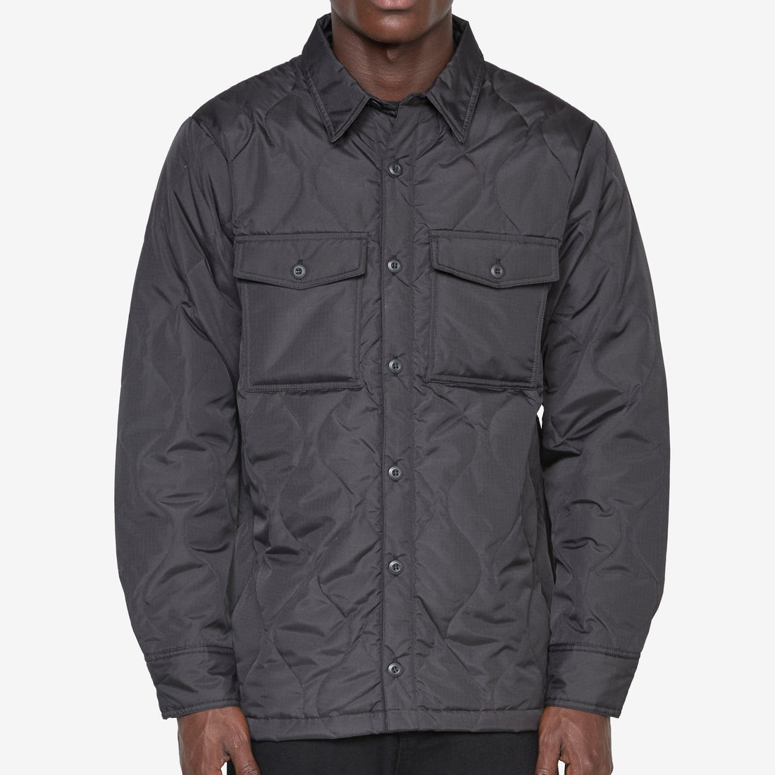 Military Down Shirt Black Shirts