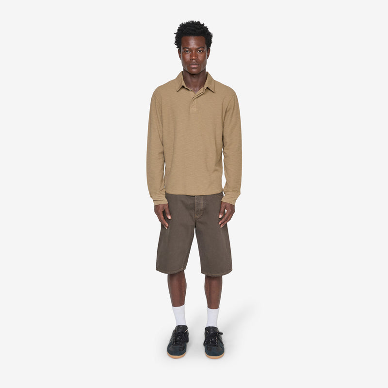 Rugby Waffle Longsleeve Khaki Shirts
