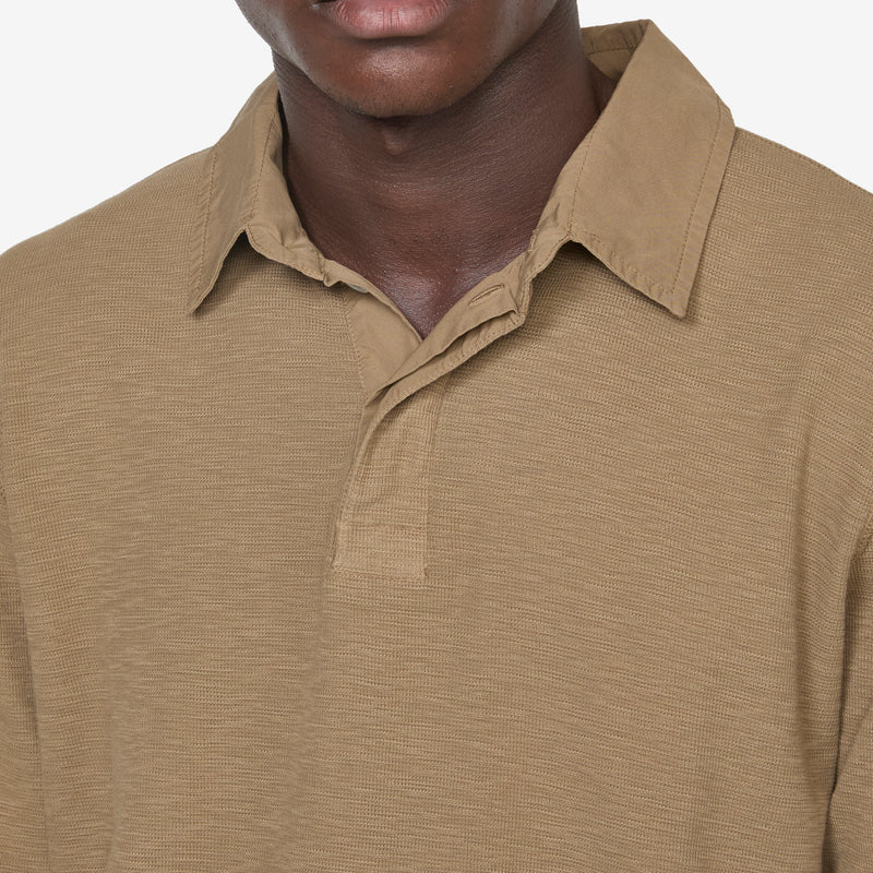 Rugby Waffle Longsleeve Khaki Shirts