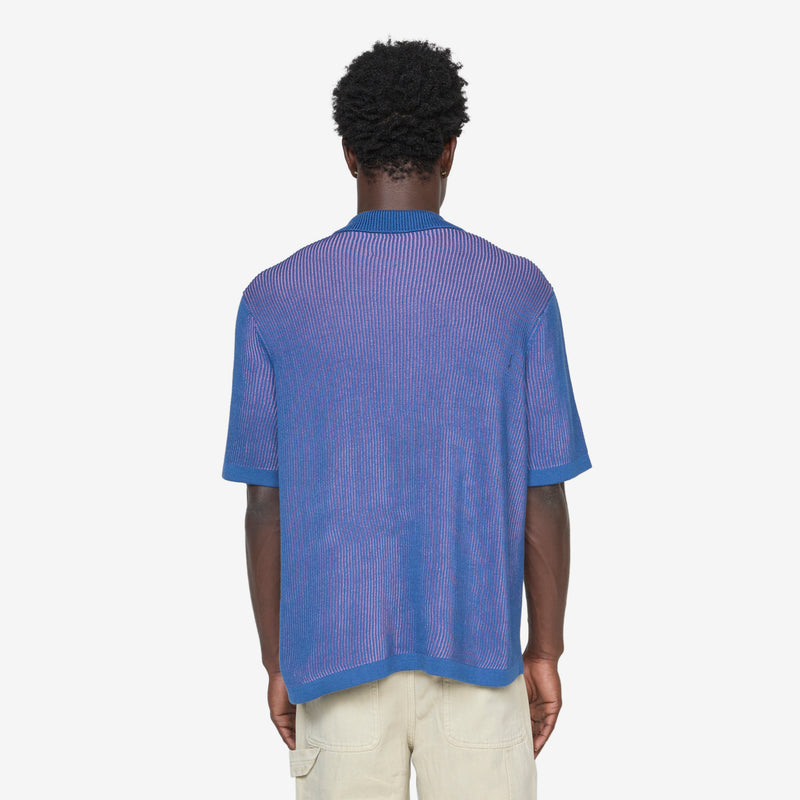 Plated Buttondown Blue Shirts