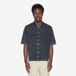 Washed Pointelle Buttondown Black