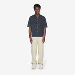 Washed Pointelle Buttondown Black