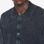 Washed Pointelle Buttondown Black
