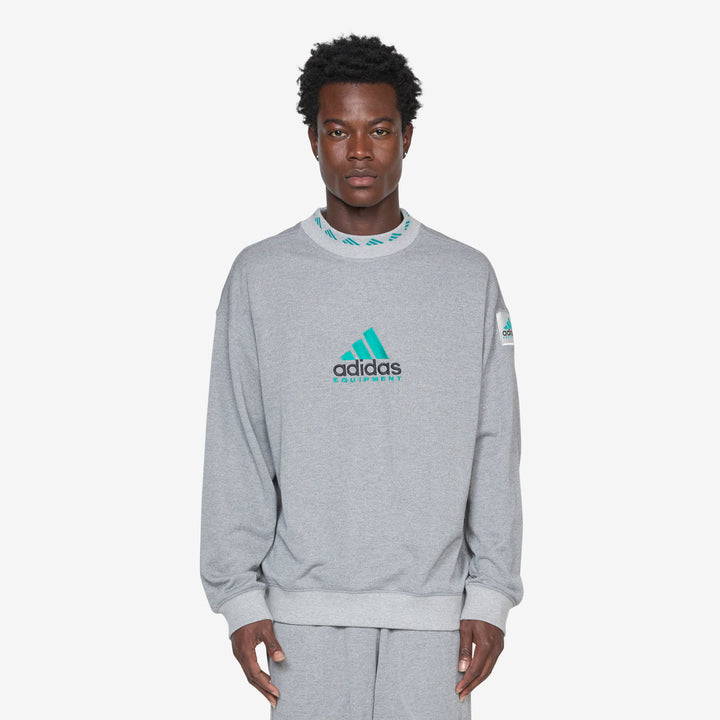EQT Reflective Crewneck Sweatshirt Medium Grey Heather Front