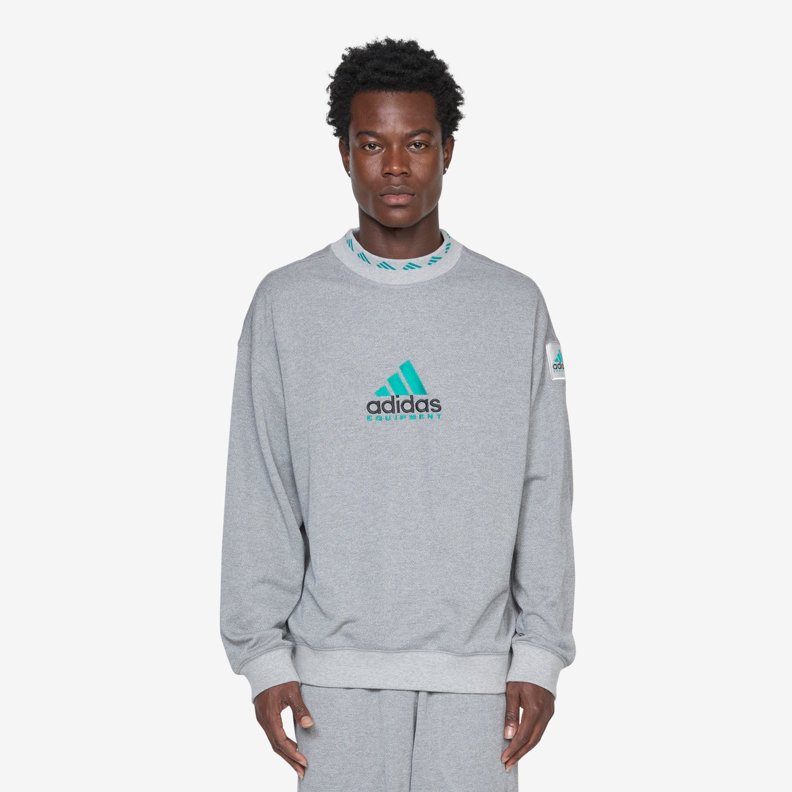 adidas EQT CREW RIGHT GRAY HEATHER スウェット EQT Reflective Crewneck Sweatshirt Medium Grey Heather
