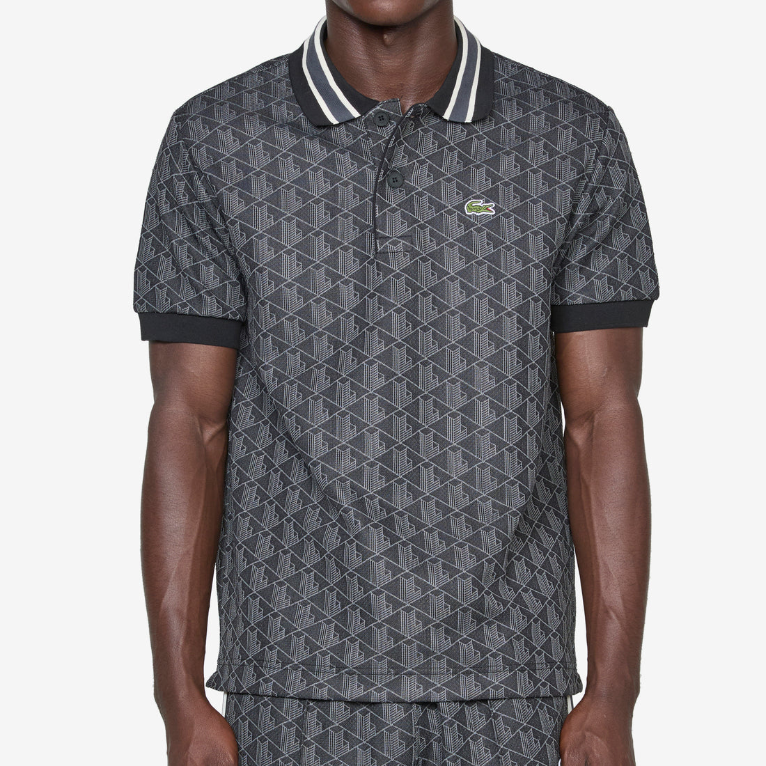 Monogram Classic Fit Polo Black | Graphite Shirts