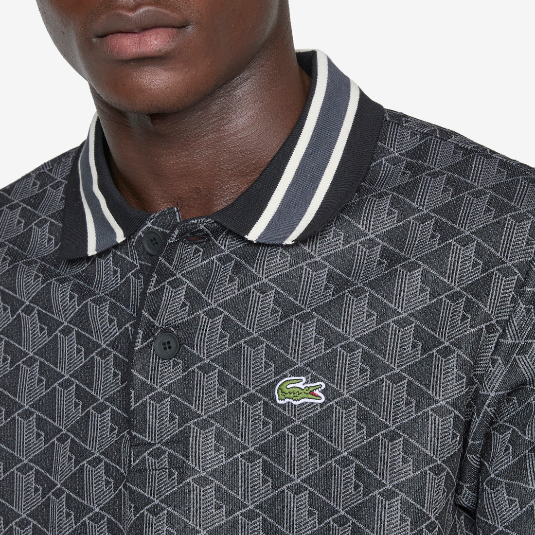 Monogram Classic Fit Polo Black | Graphite Shirts