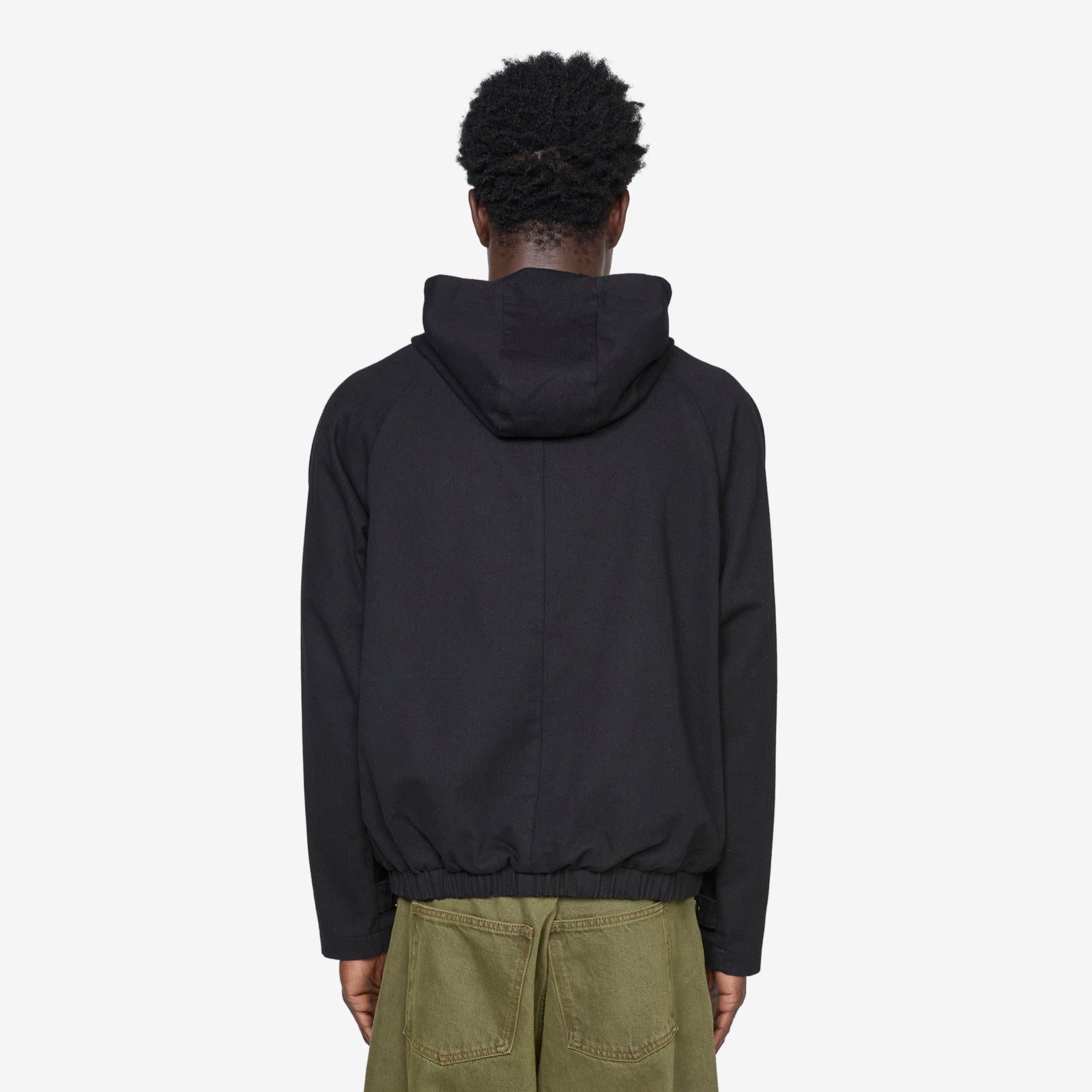 saurasbeing RAGLAN ZIP JACKET BLK
