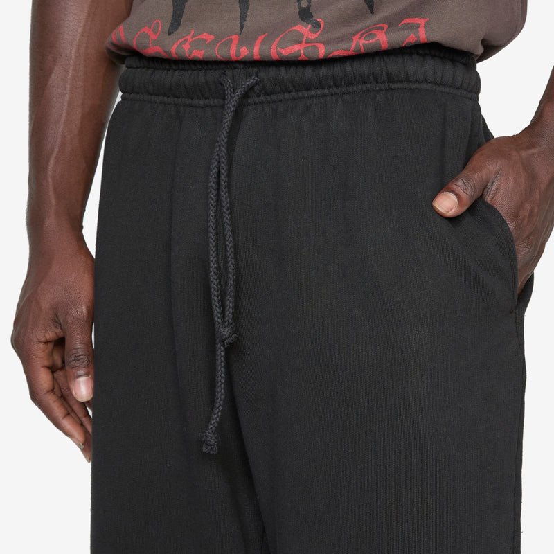 Raw Hem Sweatpants Black Pants