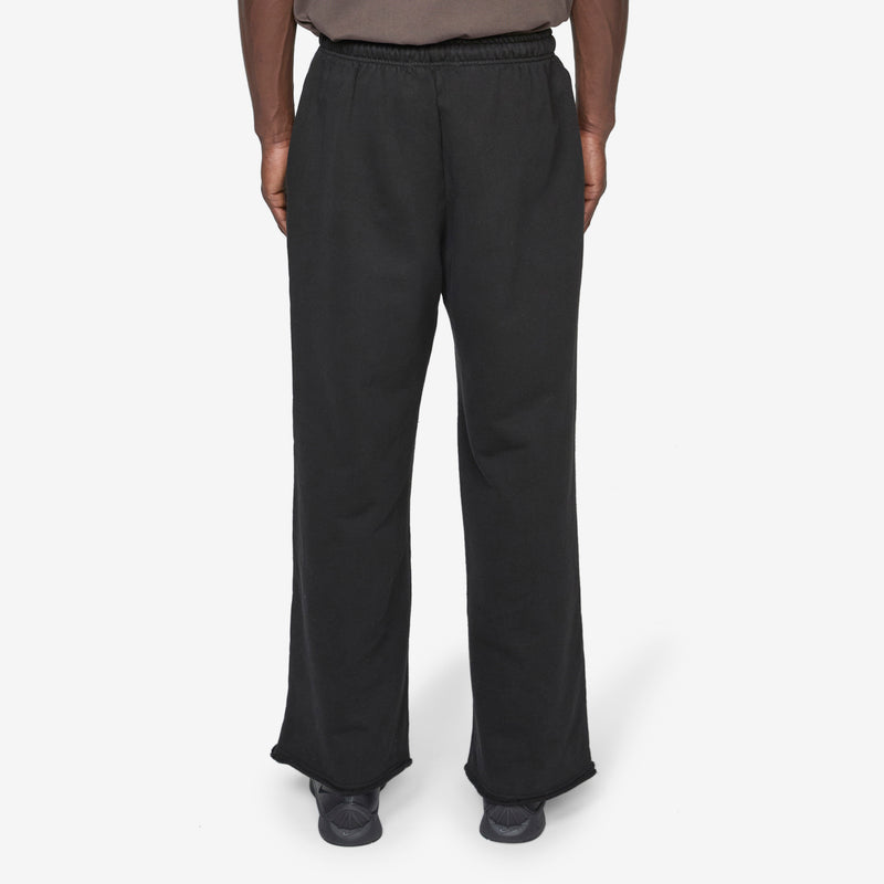 Raw Hem Sweatpants Black Pants