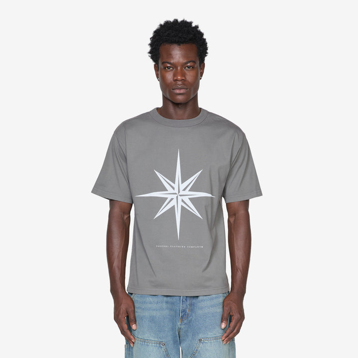 Compass T-Shirt Grey Front