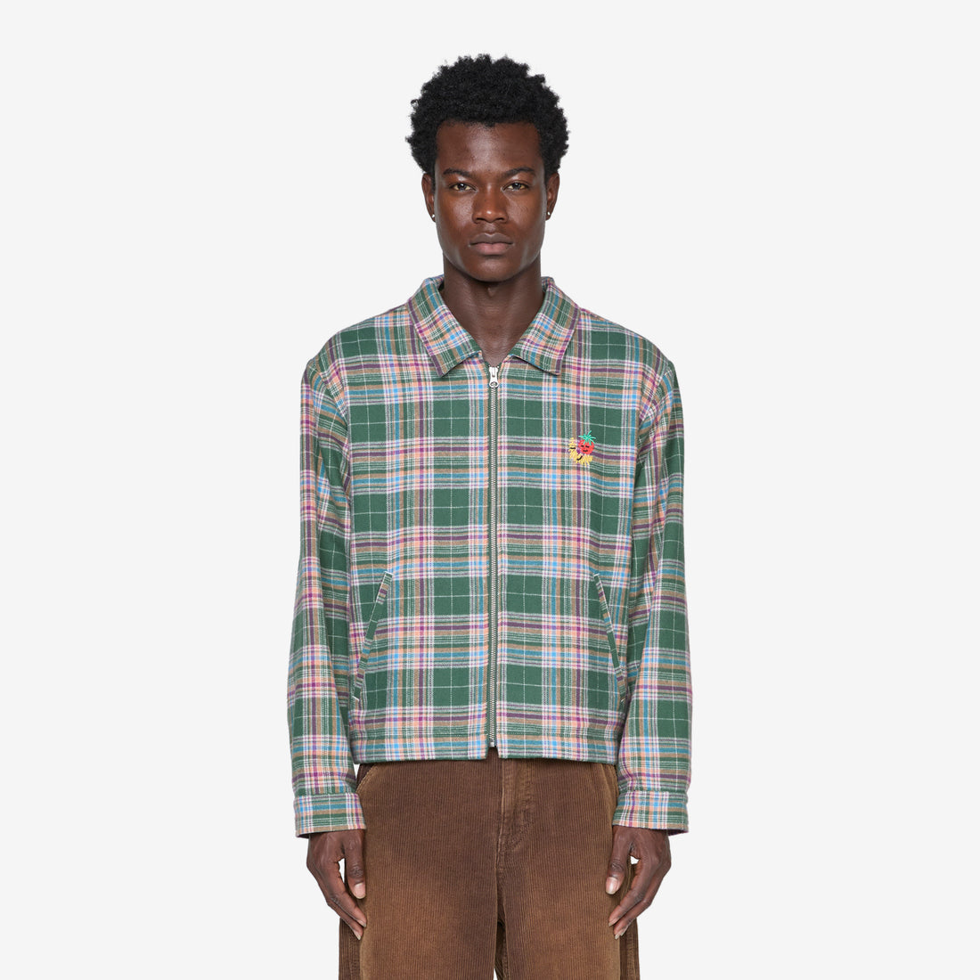 Flannel Gas Station Jacket Green Jackets