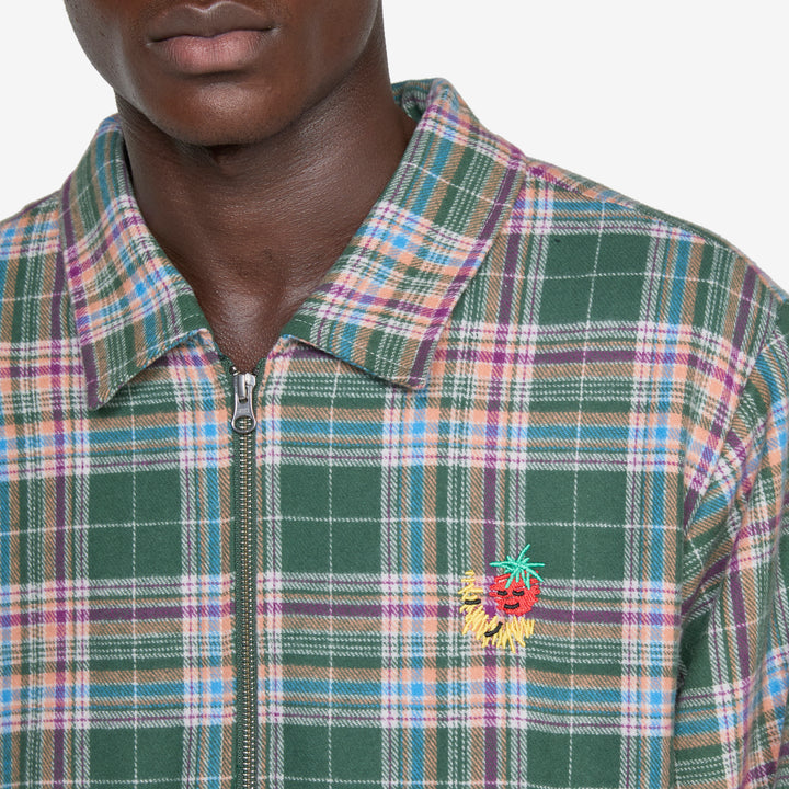 Flannel Gas Station Jacket Green