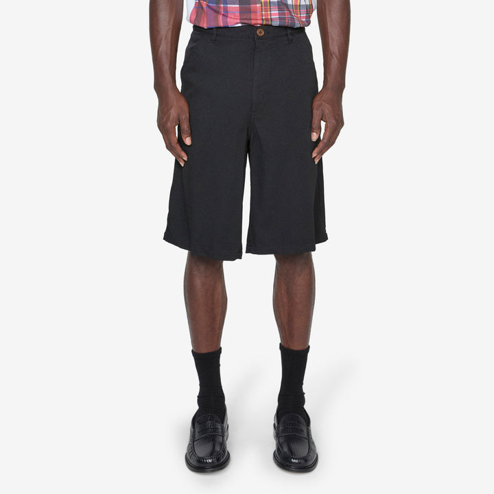 Knee Length Shorts Black Front