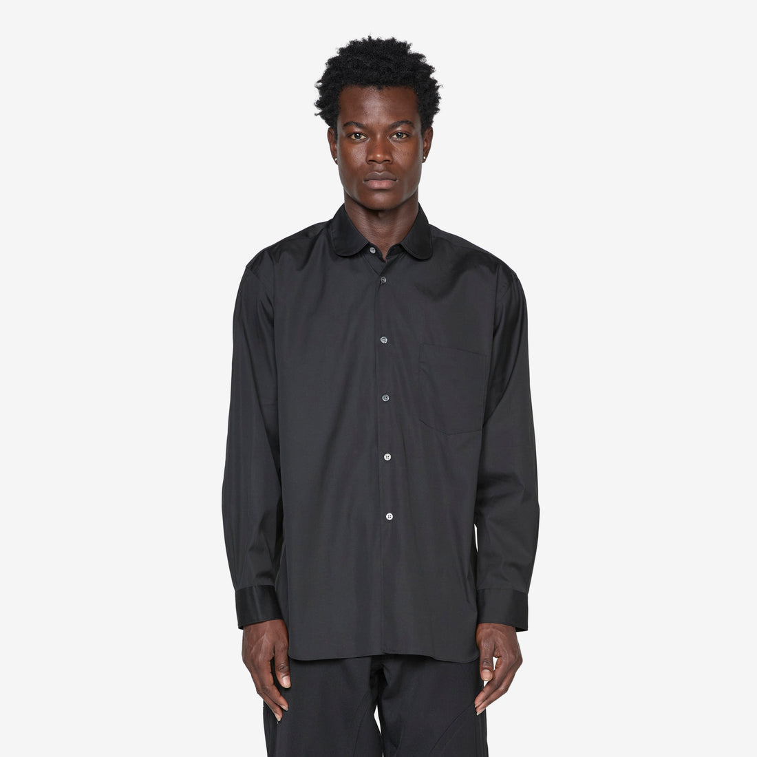 Forever Rounded Collar Shirt Black Shirts