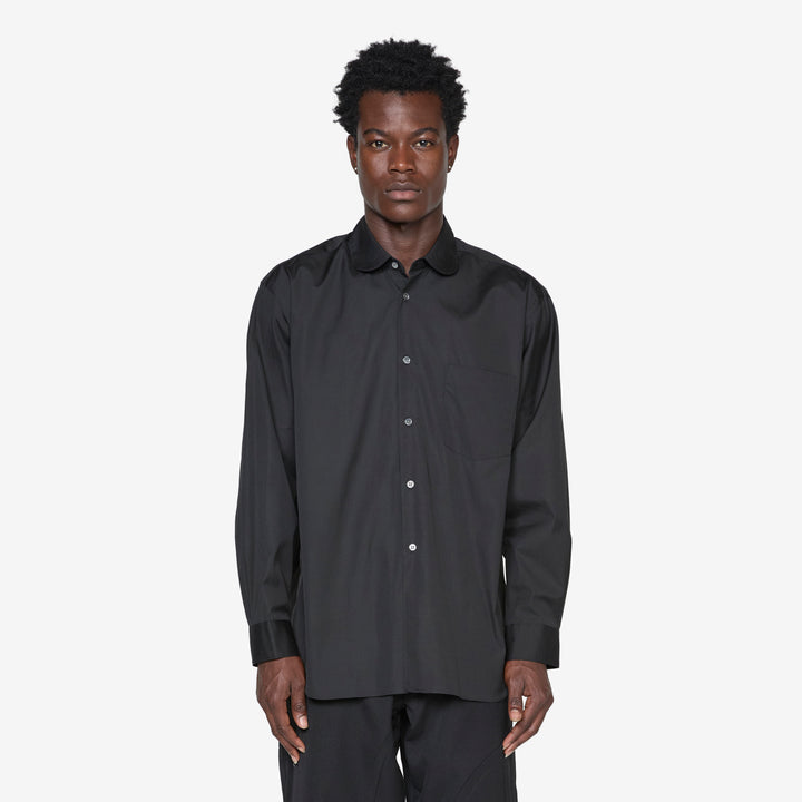 Forever Rounded Collar Shirt Black Front