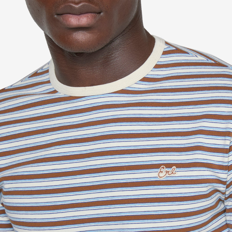 Striped Longsleeve T-Shirt Brown Tees