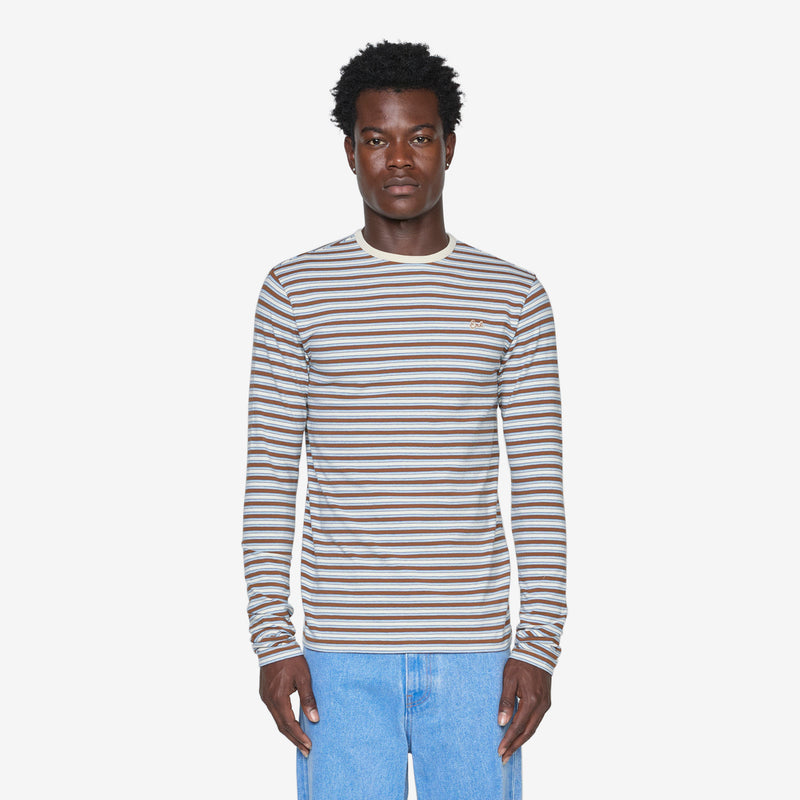 Striped Longsleeve T-Shirt Brown Tees