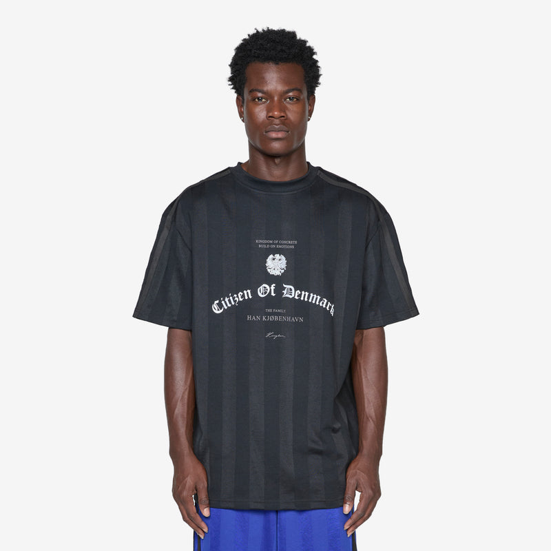 Football Jersey T-Shirt Black Tees