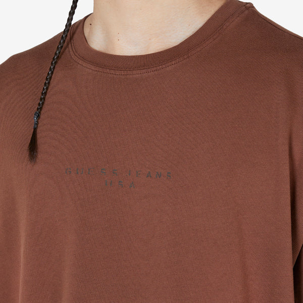 Distressed Logo T-Shirt Brown