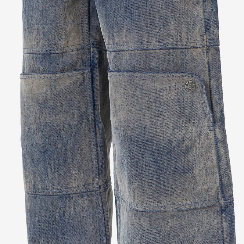 Coated Denim Utility Pant Black Suede