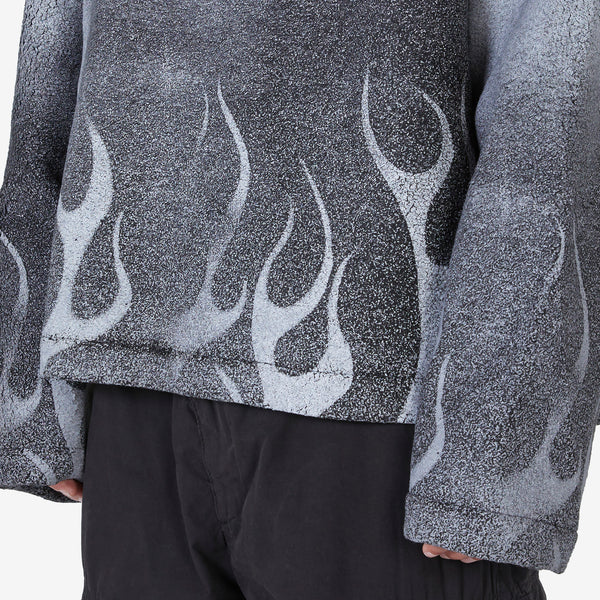 Dimensions Funnel Neck Fleece Black Flames