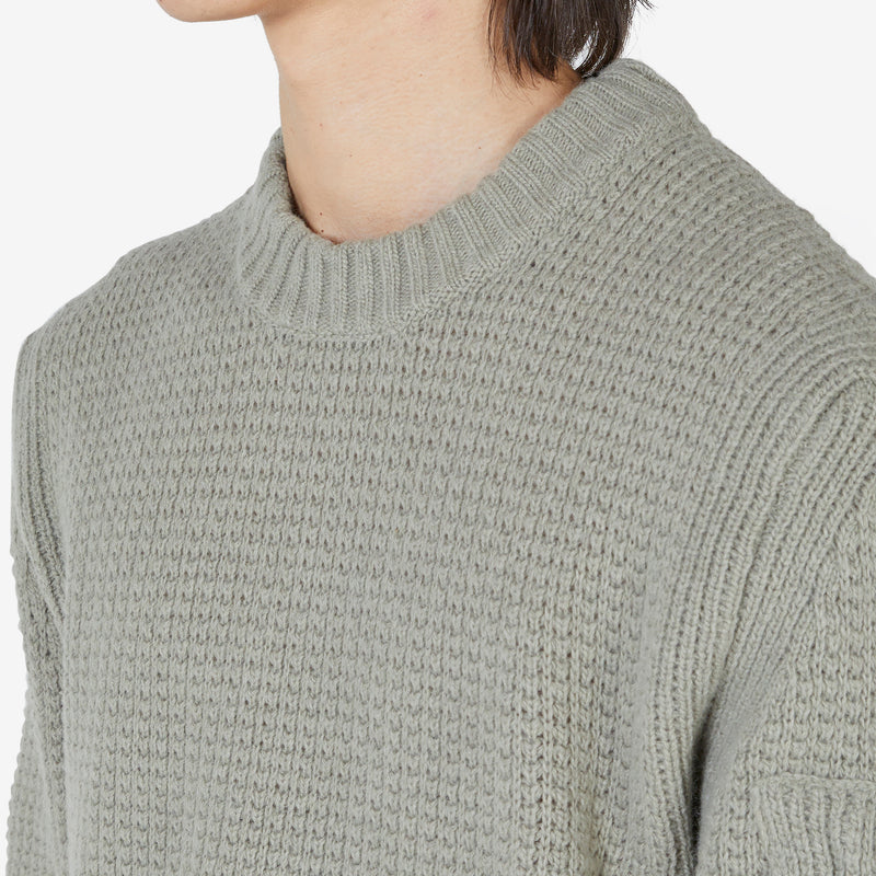 Lambswool Crew Neck Knit Silver Sage