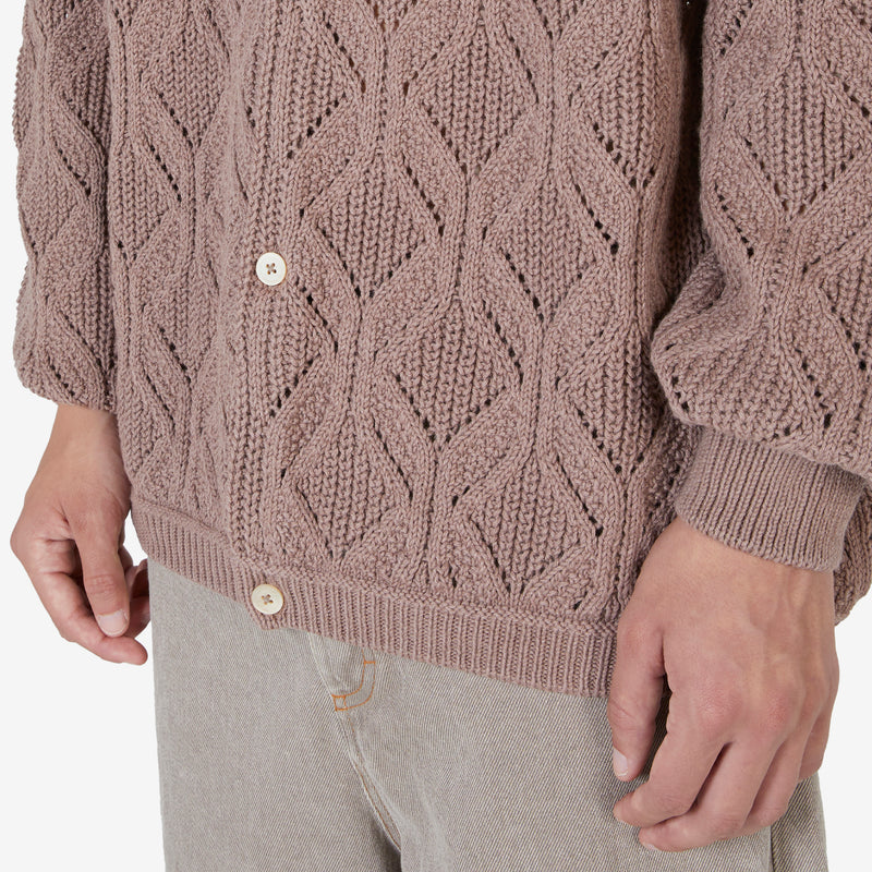 Per Knit Polo Jacket Coffee