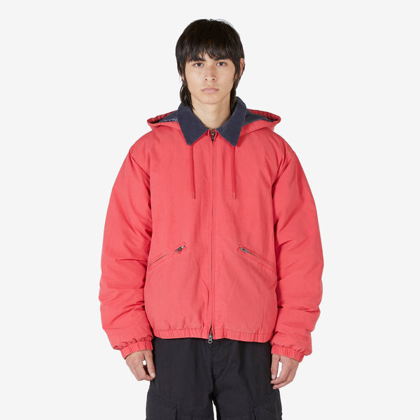 Washed Down Puffer Jacket Coral