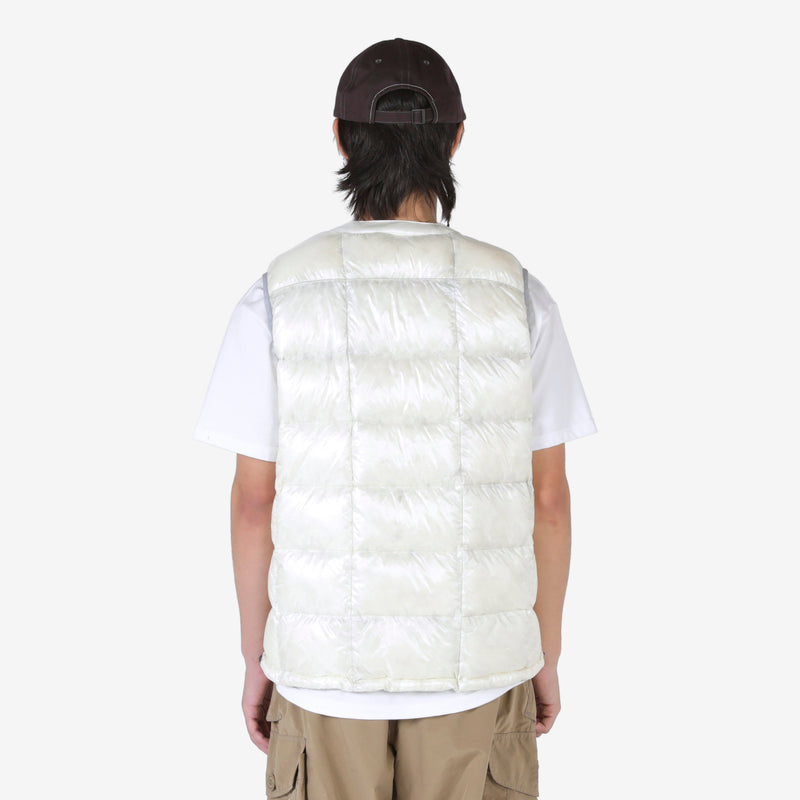 Diamond Stitch Down Vest Off White