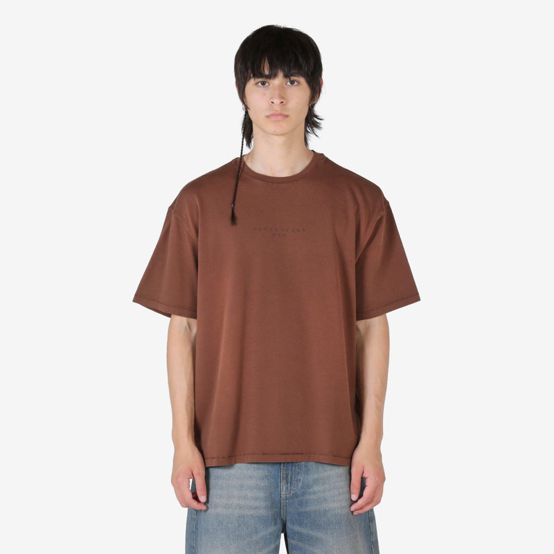 Distressed Logo T-Shirt Brown