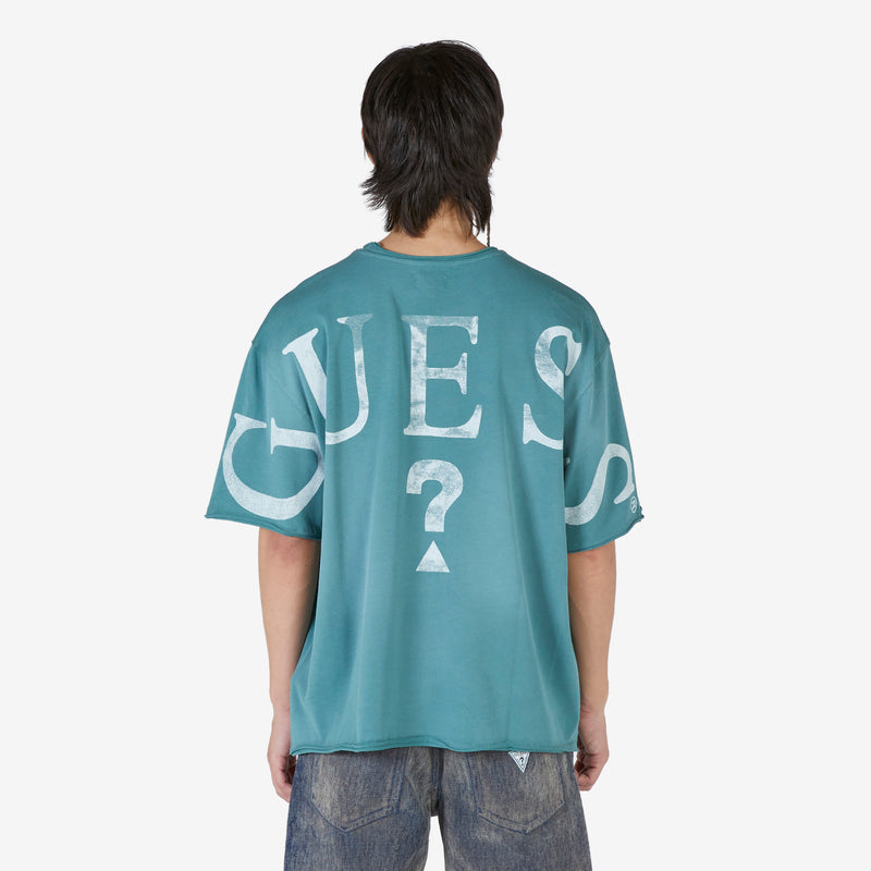 Oversized Logo T-Shirt GUESS USA Green