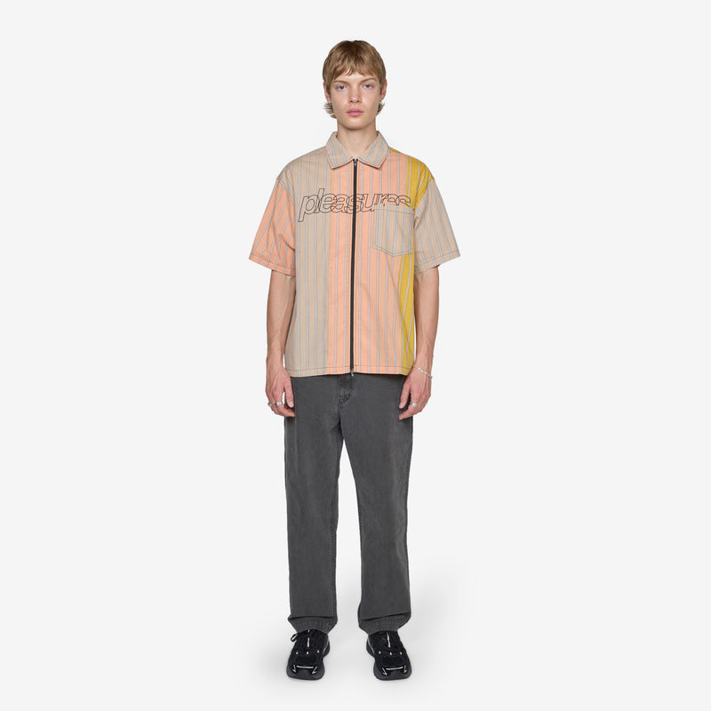 Garner Zip Shirt Peach Shirts