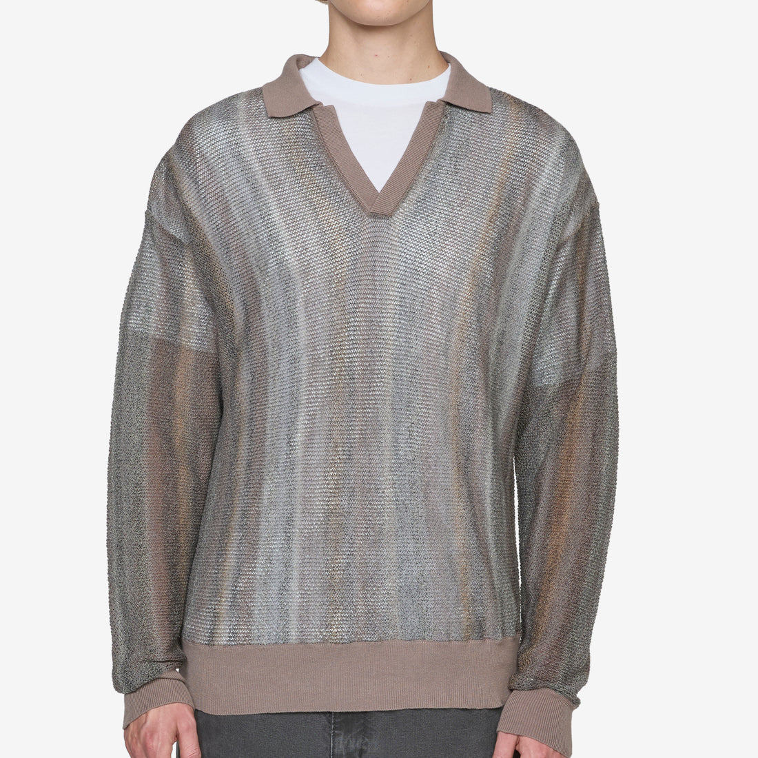 Nokomis Mesh Knit Grey Jumpers