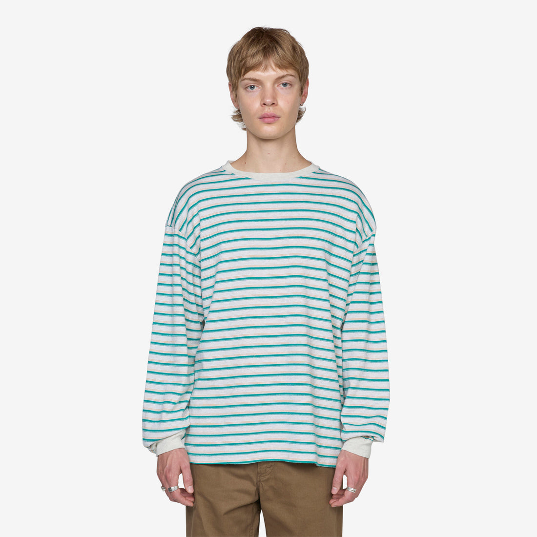Tucker Stripe T-Shirt Oatmeal Tees