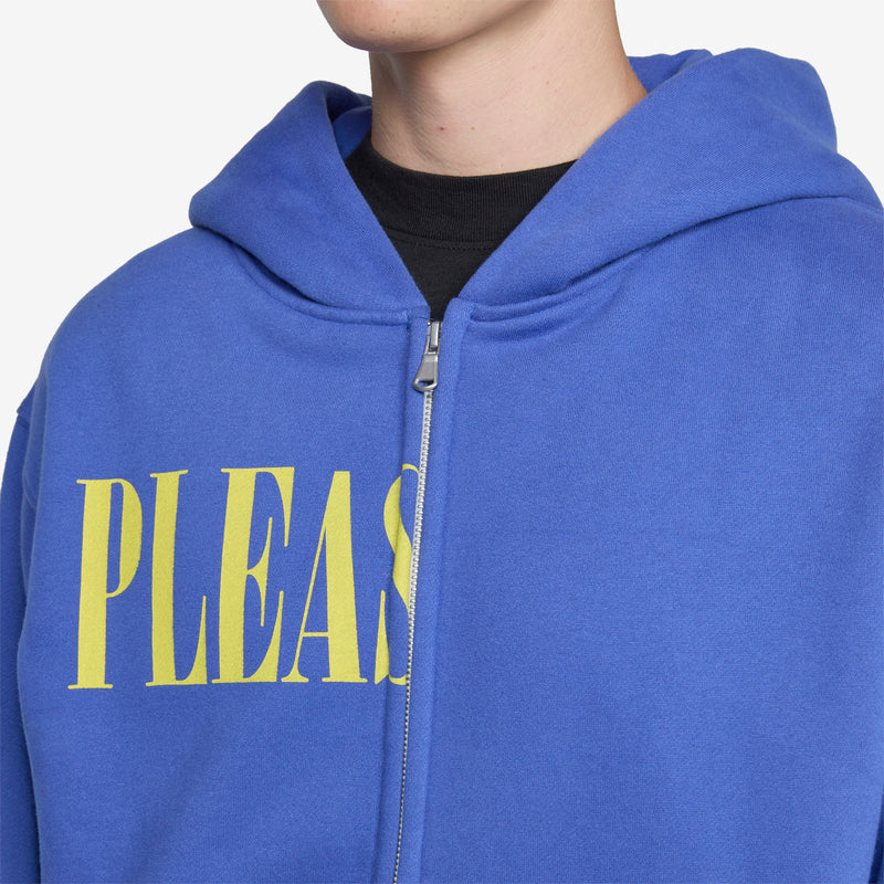 Split Zip Hoodie Blue Jumpers