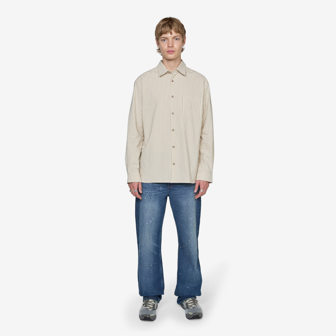 Malo Overshirt Beige Shirts