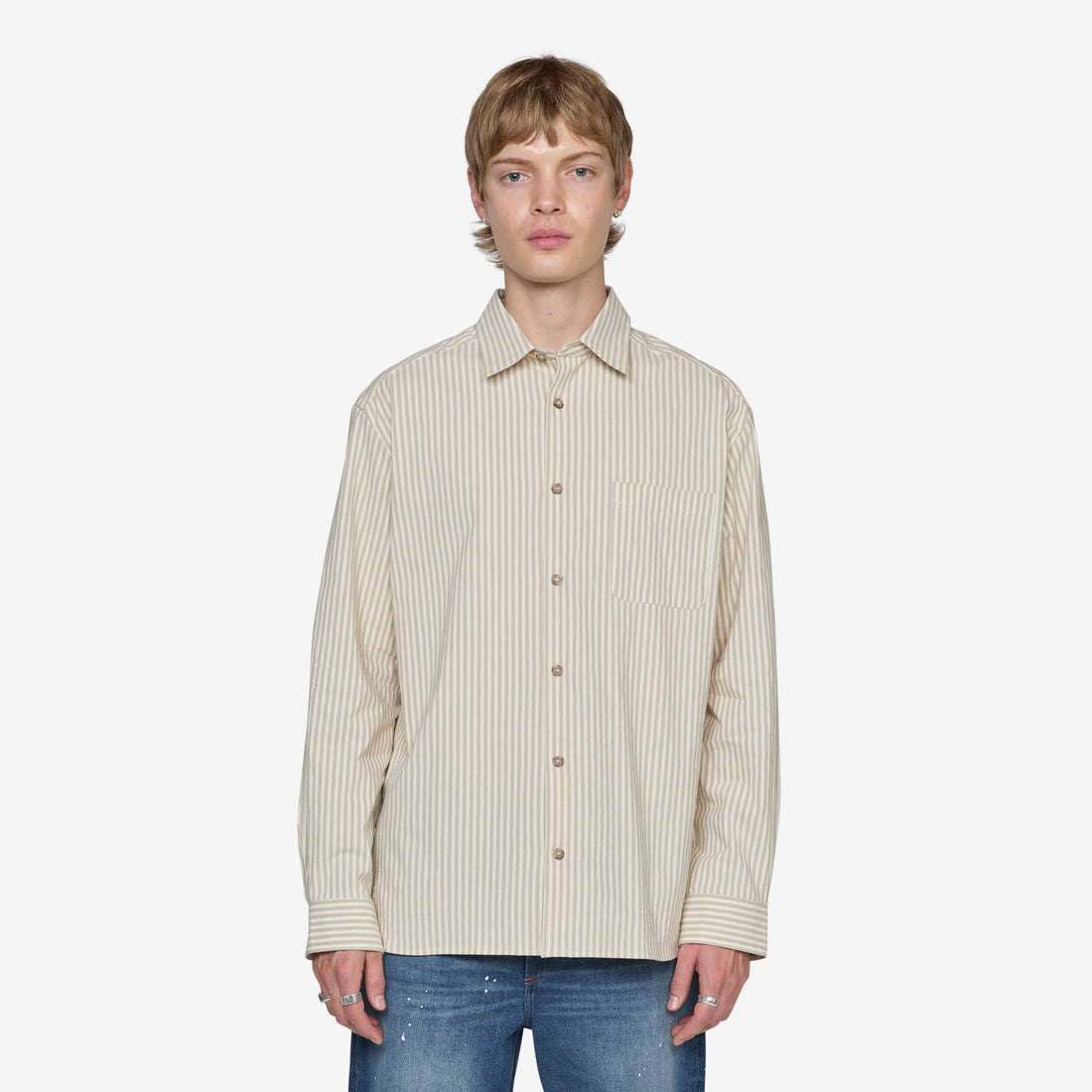 Malo Overshirt Beige Shirts