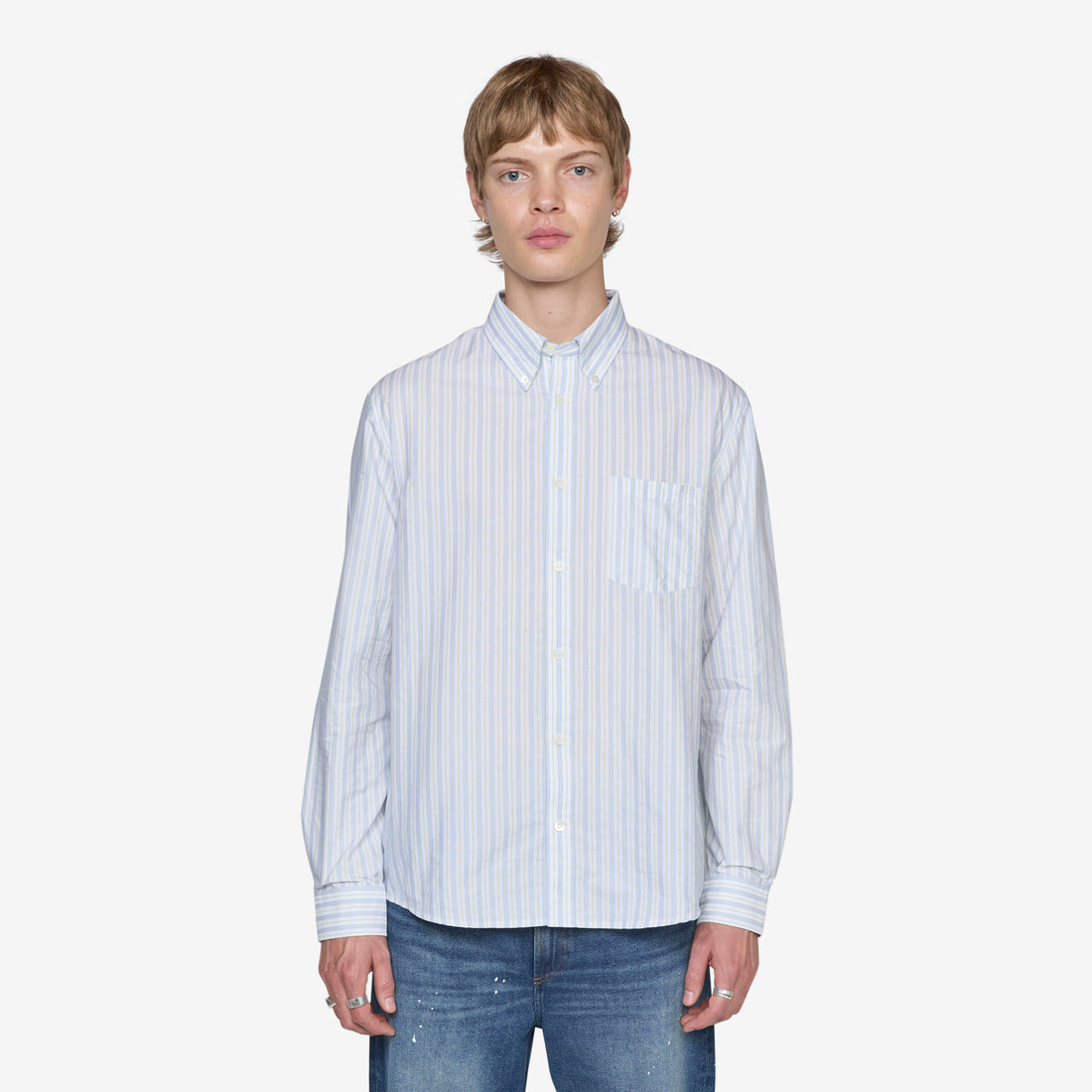 Edouard Brodé Shirt Pale Green Shirts