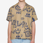 Classic Fit Cotton-Linen Camp Shirt Polo Athletics Toss