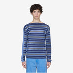 Striped Boat Neck Sweater Ink
