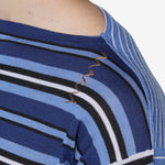 Striped Boat Neck Sweater Ink