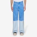 High Turn-Up Wide Leg Jeans Cobalt