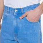 High Turn-Up Wide Leg Jeans Cobalt