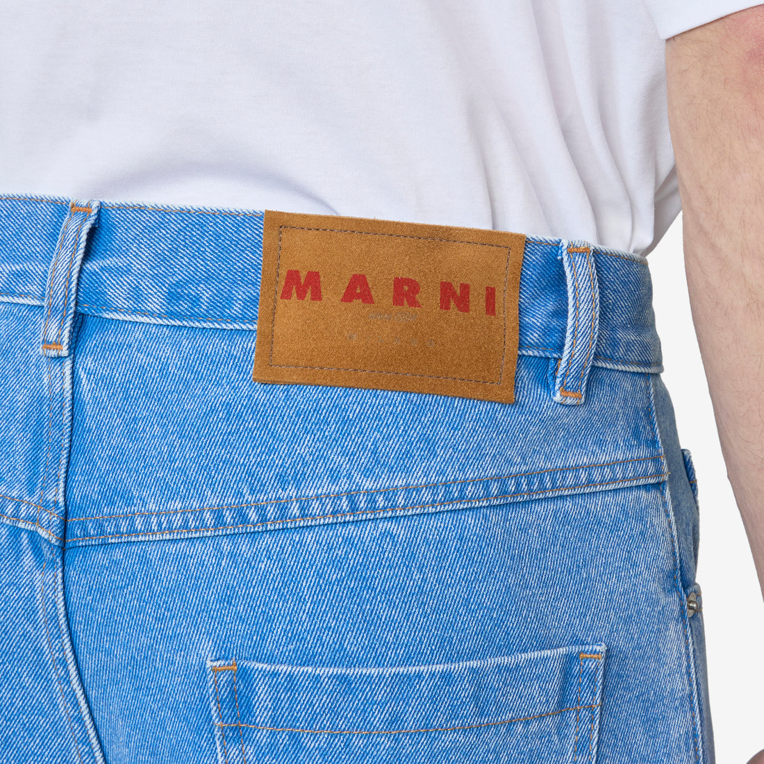 High Turn-Up Wide Leg Jeans Cobalt Pants