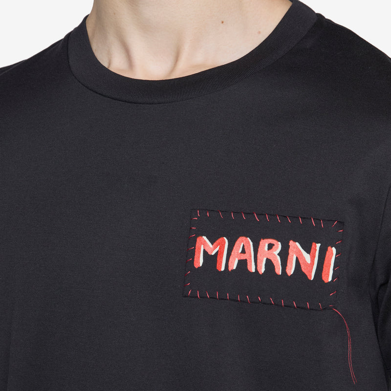 Stitch Logo T-Shirt Black Tees
