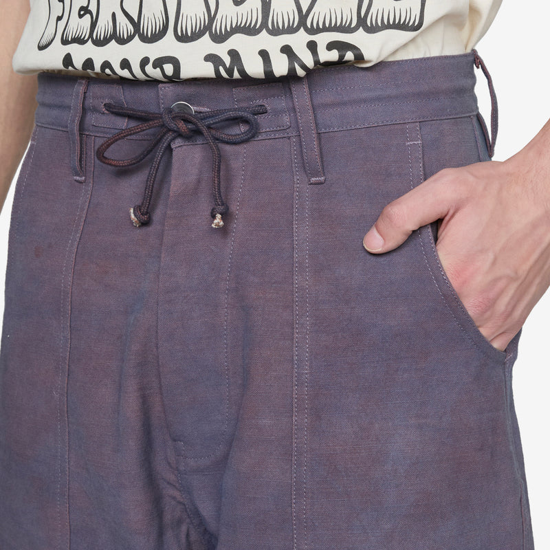 Document Pants Purple Slub Pants