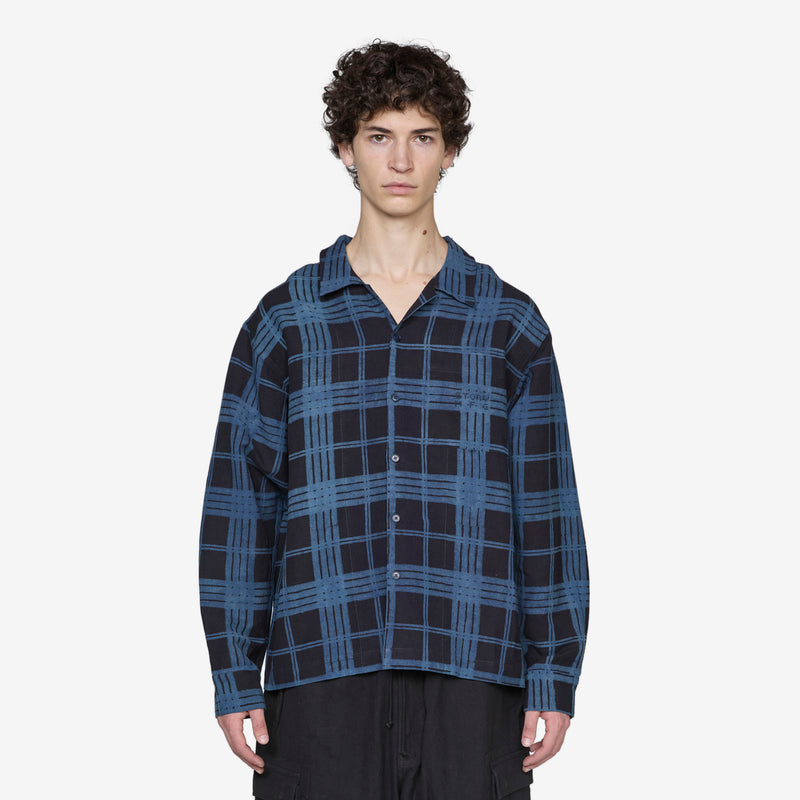 Greetings Longsleeve Shirt Midnight Resist Check Shirts