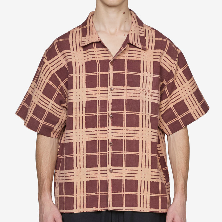 Greetings Shirt Brown Resist Check